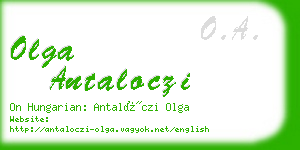 olga antaloczi business card